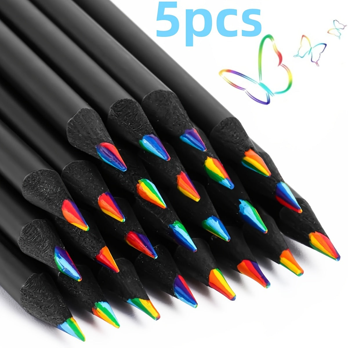 Brutfuner Juego de 5/10 lápices de colores arcoíris