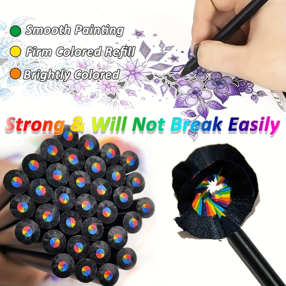 Brutfuner Juego de 5/10 lápices de colores arcoíris