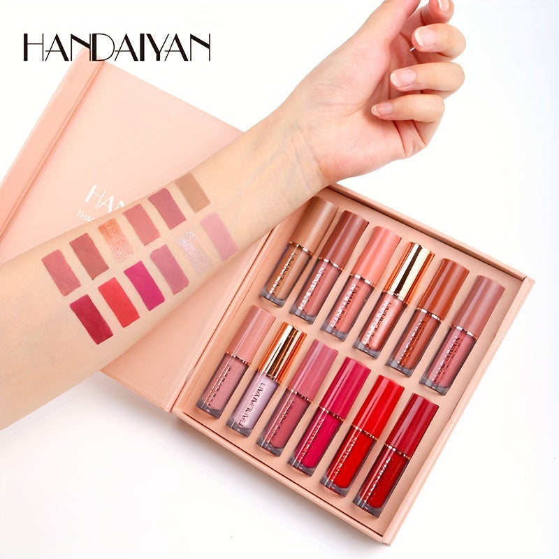 Conjunto de brillo de labios de lujo de 12 piezas