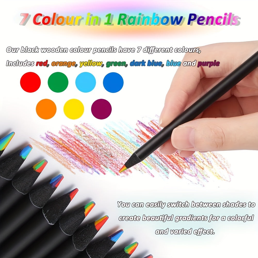 Brutfuner Juego de 5/10 lápices de colores arcoíris