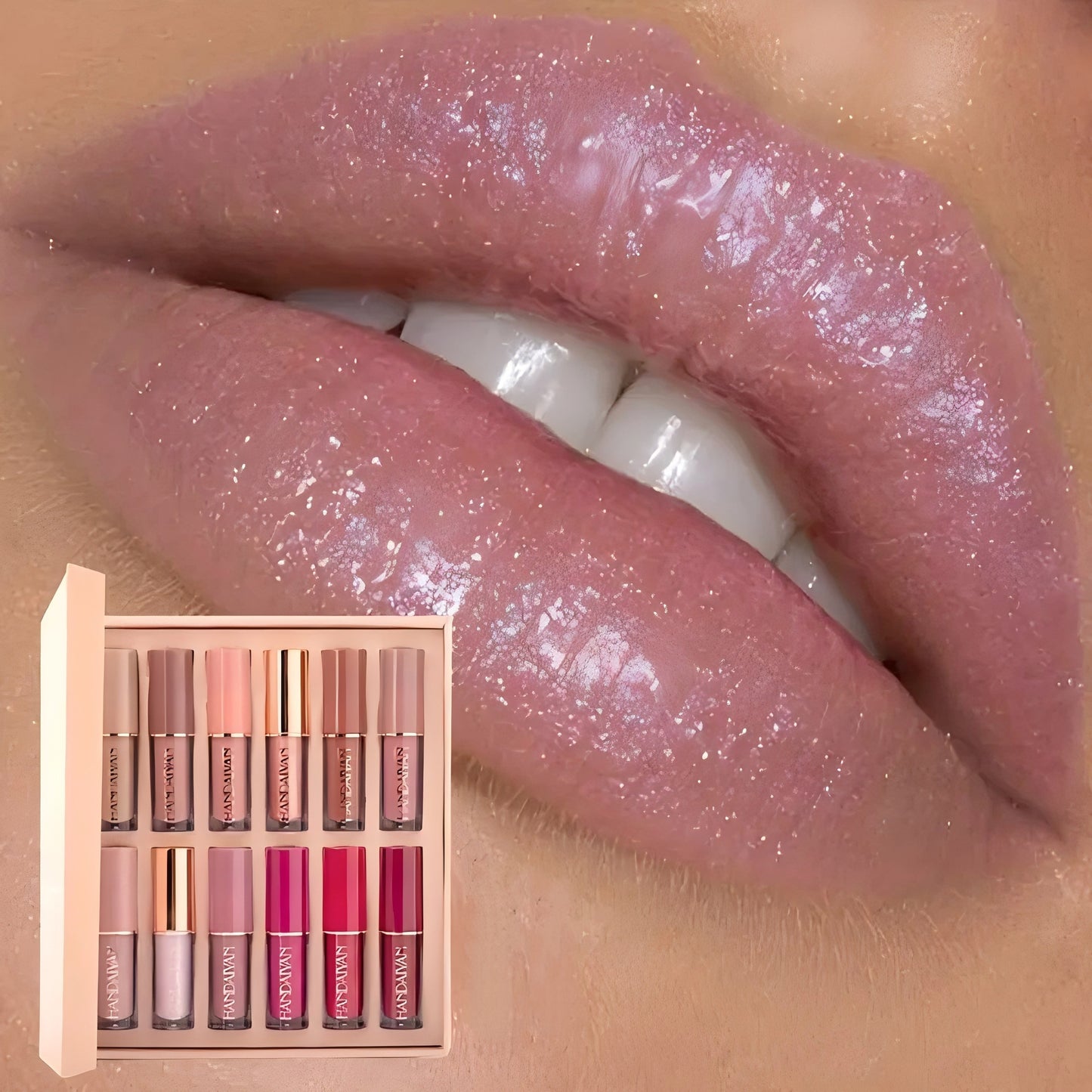 Conjunto de brillo de labios de lujo de 12 piezas