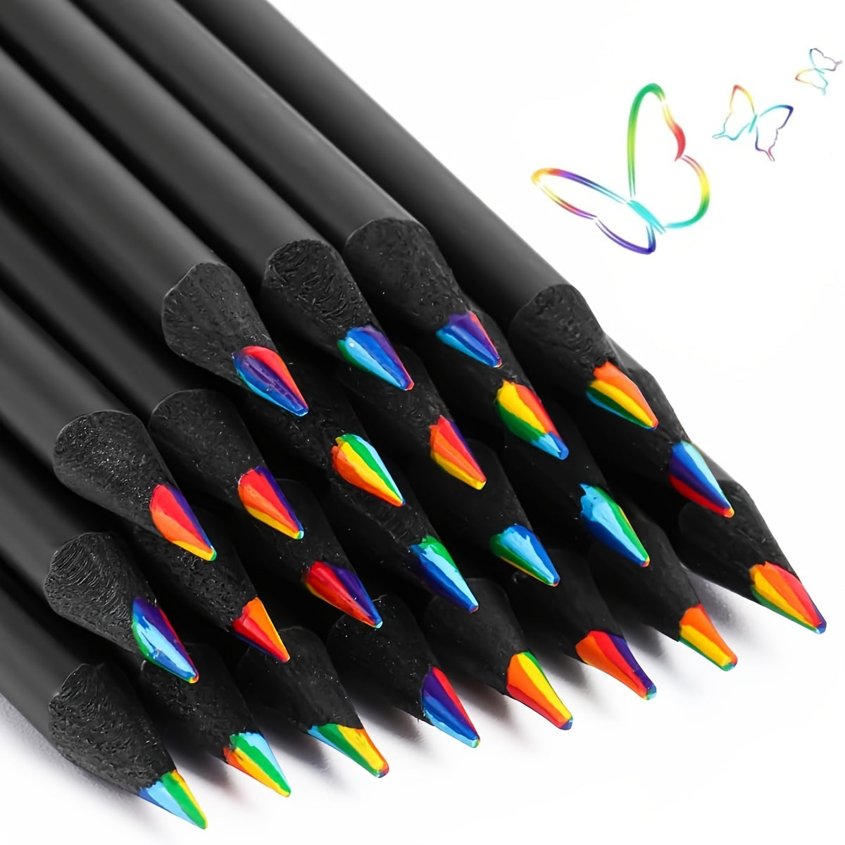 Brutfuner Juego de 5/10 lápices de colores arcoíris
