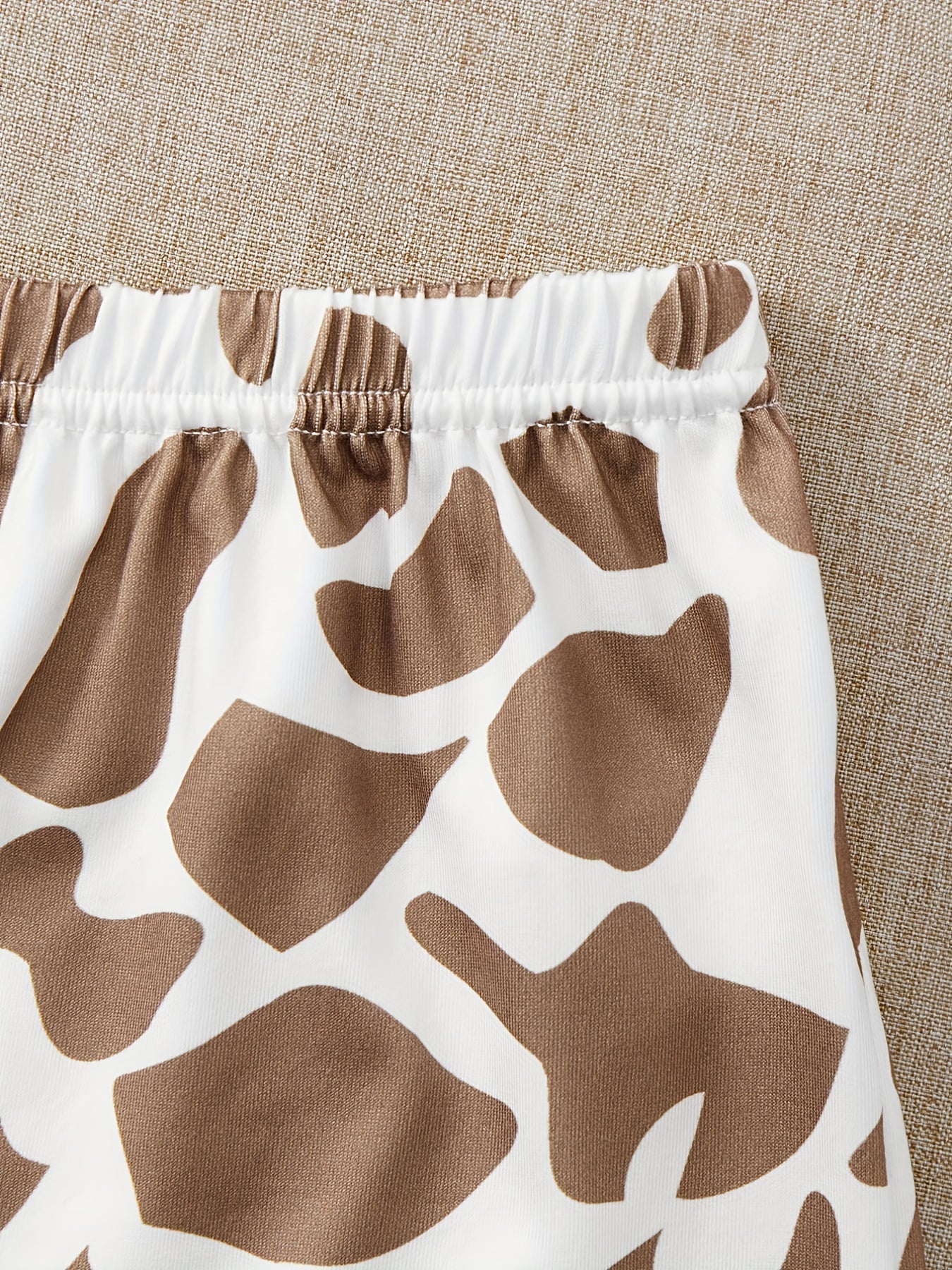 Set de pijama de estampado de jirafas de 3pcs