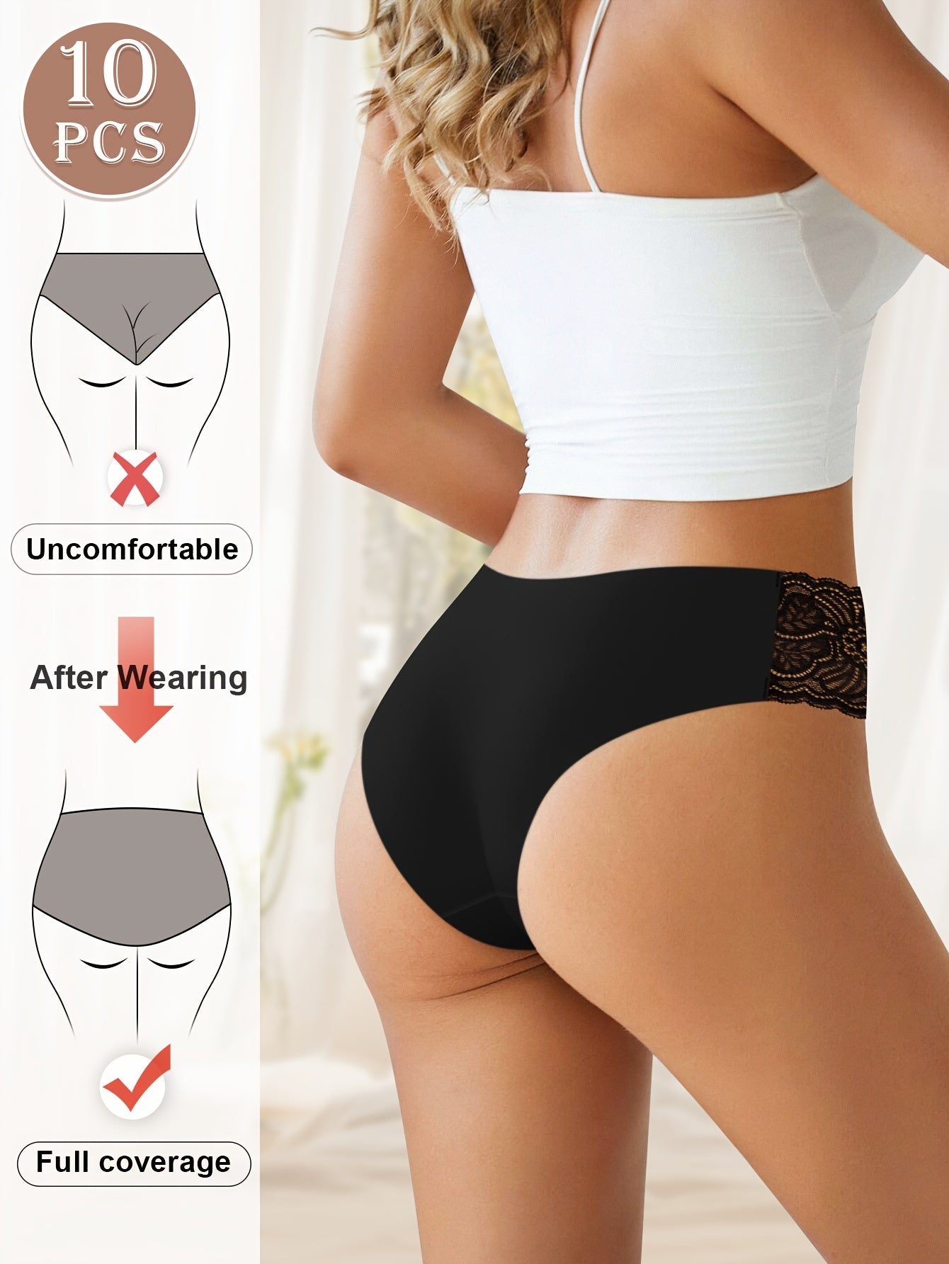 bragas de encaje de bajo altura