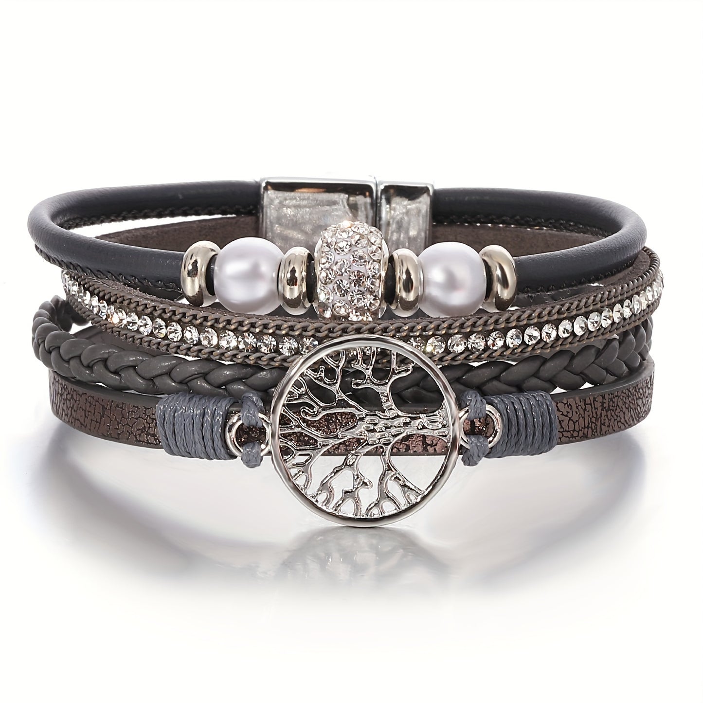 Pulsera de cuero artificial