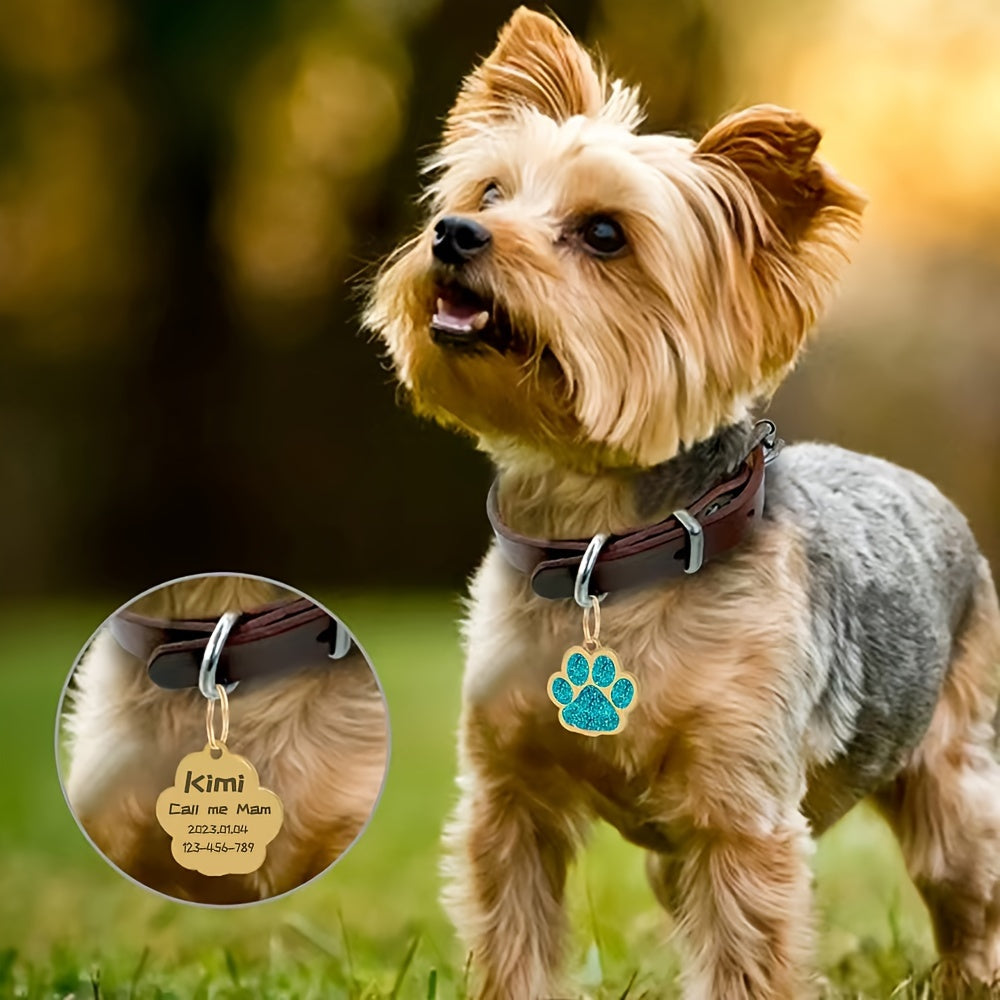 Etiquetas de identificación de perros personalizada
